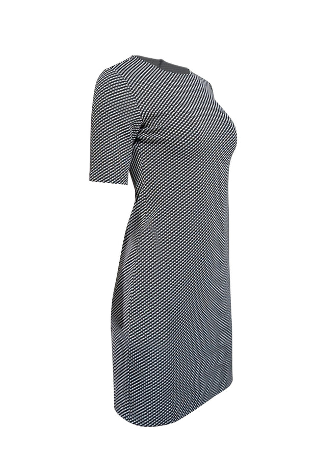 Theory - Black & White Grid Print Knit Dress Sz 4 Theory - Black & White Grid Print Knit Dress Sz 4