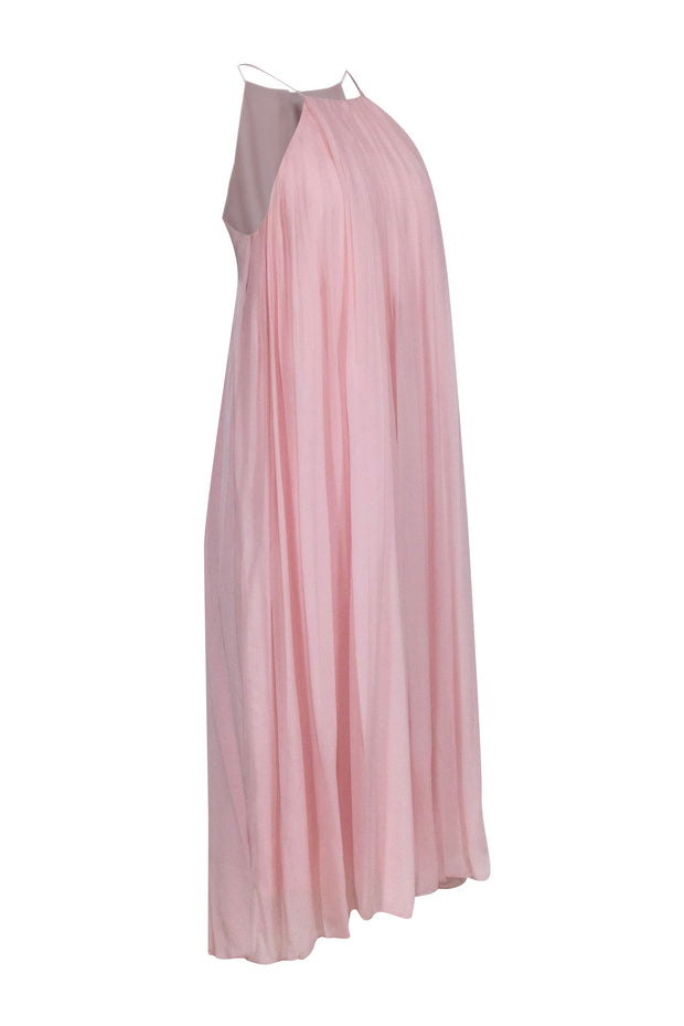 tibi pleated dress Tibi Lilac Pleated Dress and Mlouye Tote