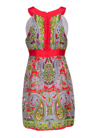 Current Boutique-Tibi - Red, Ivory, Yellow, & Green Floral Print Sleeveless Dress Sz 4