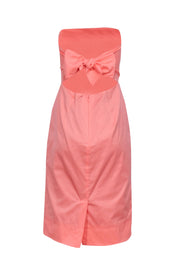 Current Boutique-Tibi - Coral Poplin Strapless Dress Sz 8