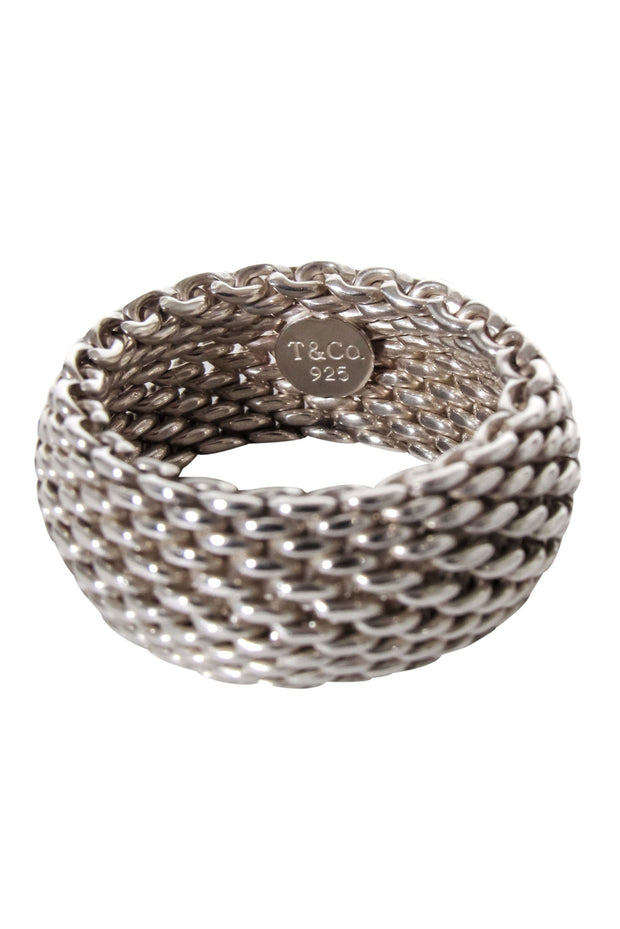 Current Boutique-Tiffany & Co. - Sterling Silver Somerset Mesh Weave Ring Sz 7