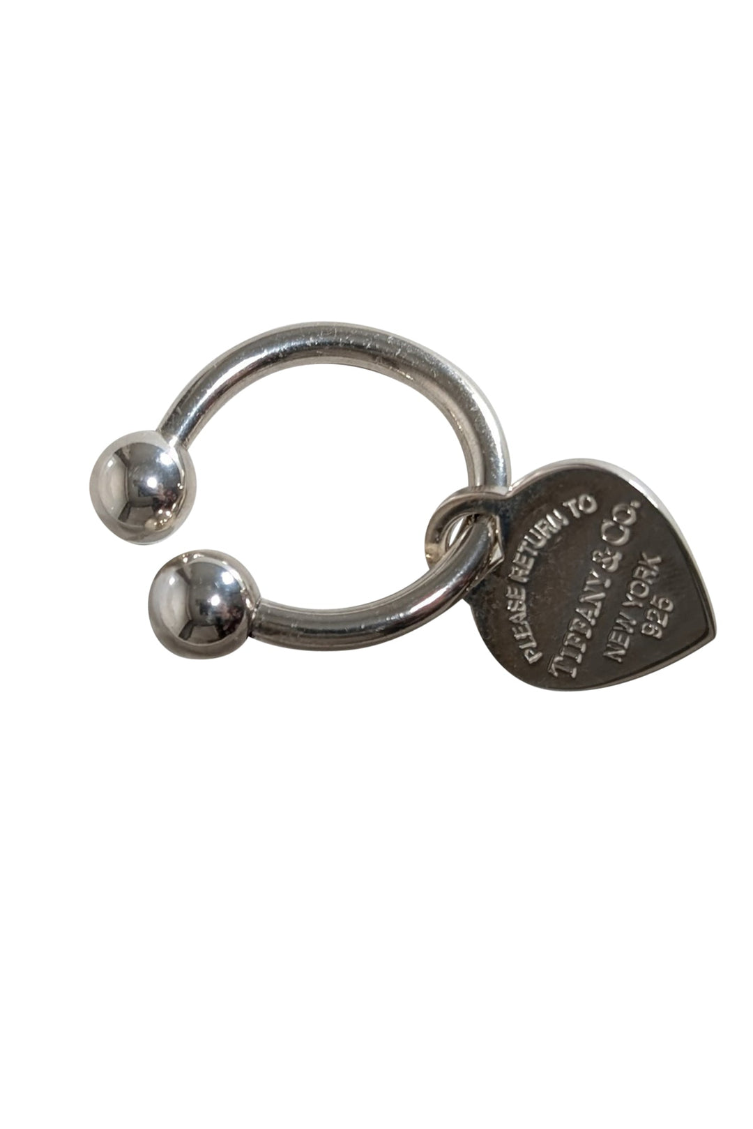 Tiffany & Co. - Sterling Silver Heart Tag Key Ring Keychain