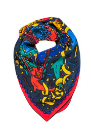 Current Boutique-Tiffany & Co. - Blue & Multi Color Print Scarf