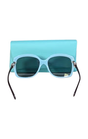 Tiffany & Co. - Black & Tiffany Blue Large Sunglasses - Current Boutique