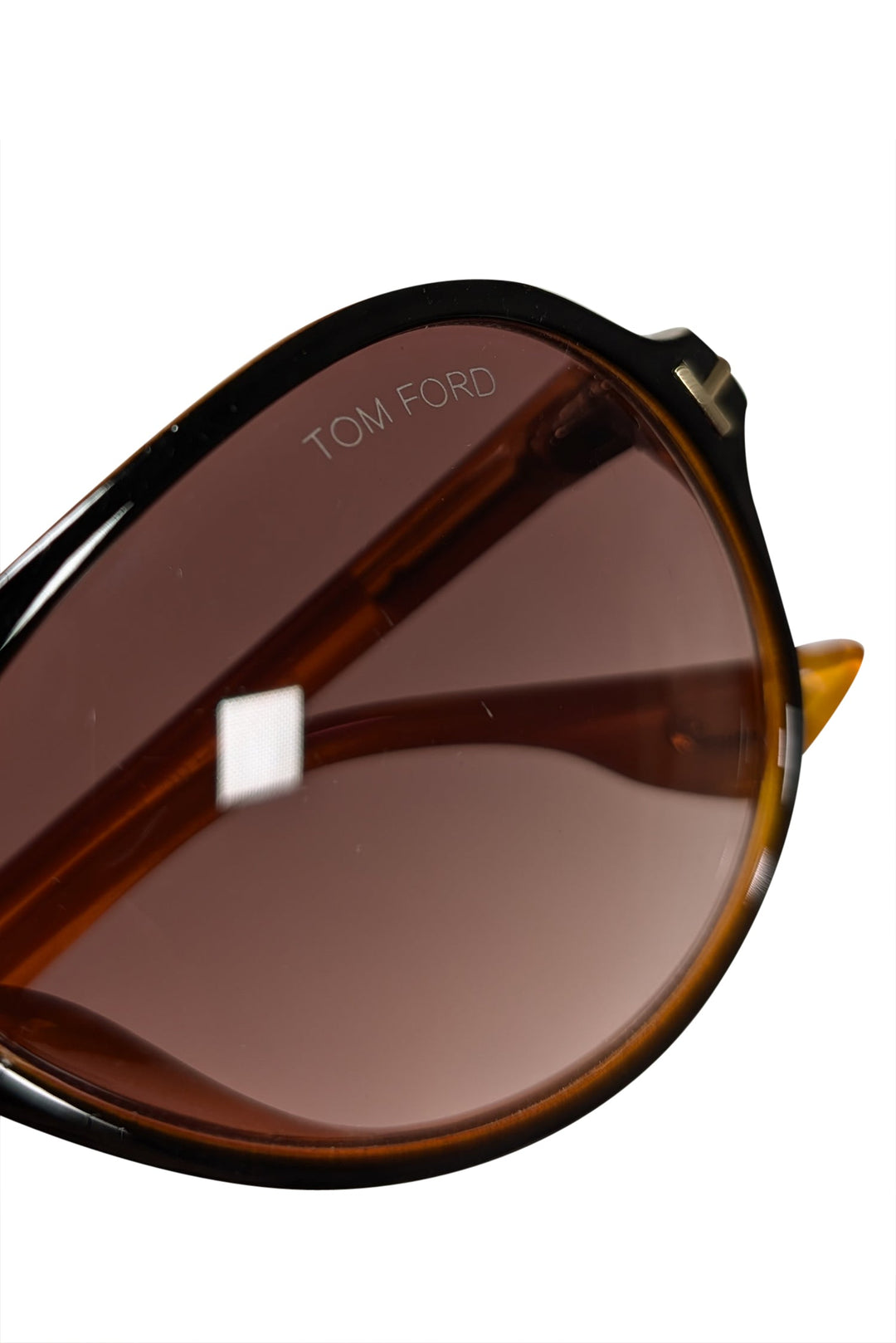 Tom Ford - Brown & Orange Aviator Sunglasses | Current Boutique display picture 1