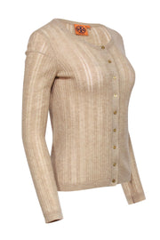 Current Boutique-Tory Burch - Beige Cashmere Knit Cardigan Sz M