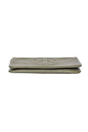 Current Boutique-Tory Burch - Olive Green Fold-Over Leather "Reva" Clutch