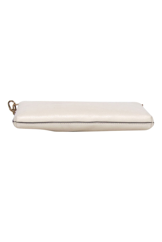 Current Boutique-Tory Burch - Cream "Kira" Pebbled Leather Crossbody Bag