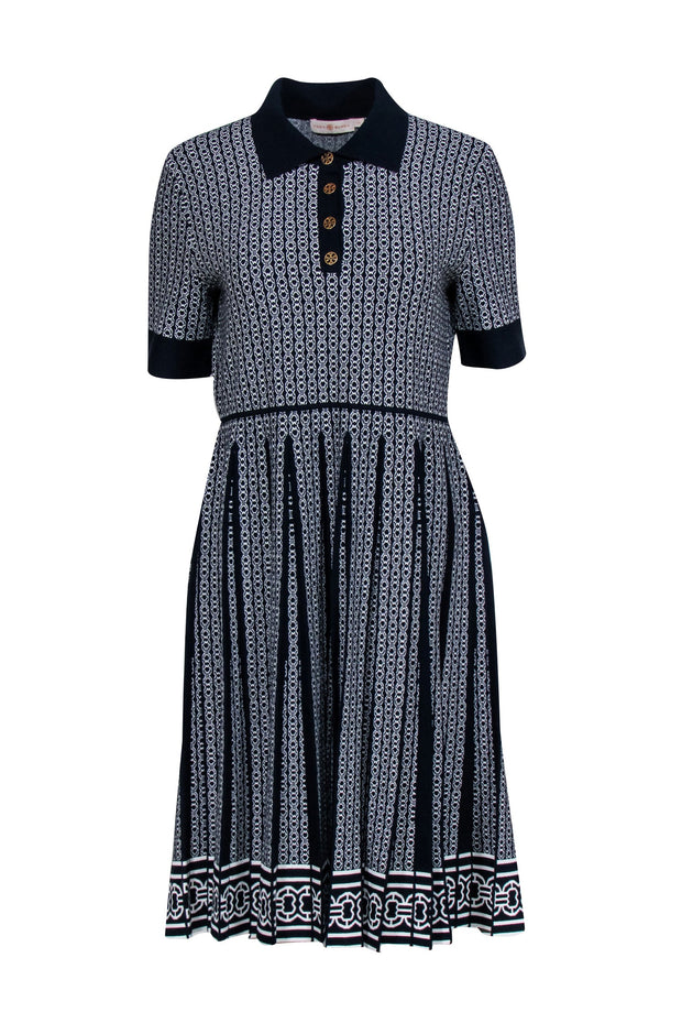 tory burch dress Navy Sundial Printed Cotton Shirtdress creates a composition full of harmony and grace Tory Burch Dresses | Tory