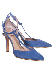 Current Boutique-Tory Burch - Blue Suede Strappy Pumps Sz 8