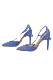 Current Boutique-Tory Burch - Blue Suede Strappy Pumps Sz 8