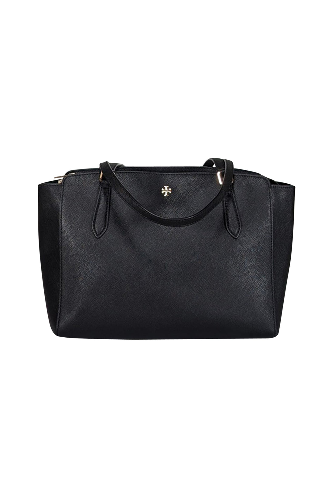Tory Burch - Black Saffiano Leather Tote Bag | Current Boutique