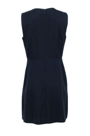 Current Boutique-Tory Burch - Navy Sleeveless Faux Wrap Work Dress Sz 10