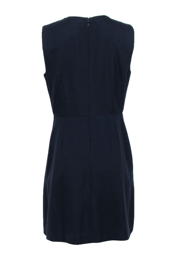 Current Boutique-Tory Burch - Navy Sleeveless Faux Wrap Work Dress Sz 10