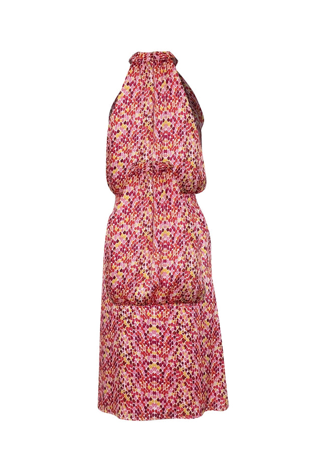 Current Boutique-Trina Turk - Pink, Purple, & Yellow Spotted Print Sleeveless Midi Dress Sz XS