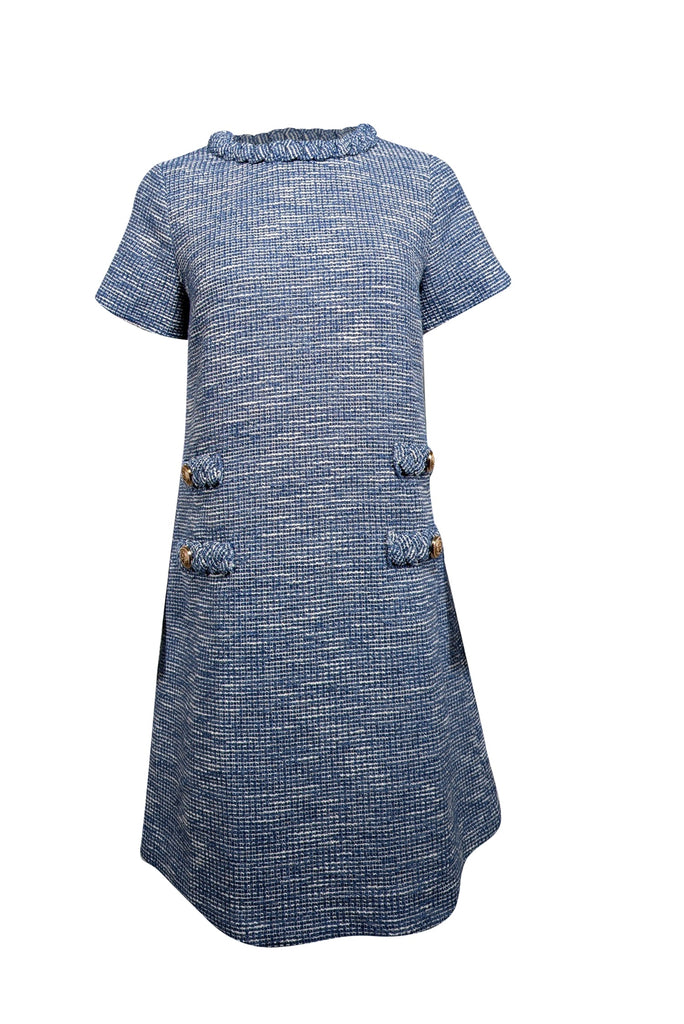 Tuckernuck - Blue & White Tweed Shift Dress Sz S Tuckernuck - Blue & White Tweed Shift Dress Sz S