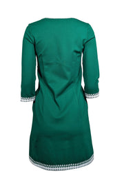 Tuckernuck - Green Shift Dress w/ White Embroidery Sz XXS Tuckernuck - Green Shift Dress w/ White Embroidery Sz XXS