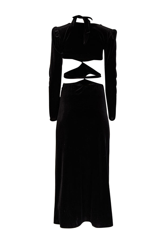 bec and bridge black velvet dress Bec + Bridge - THE DREAMER V NECK DRESS - BLACK