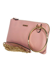 Current Boutique-Valentino by Mario Valentino - Blush Pink Leather Slim Crossbody Bag