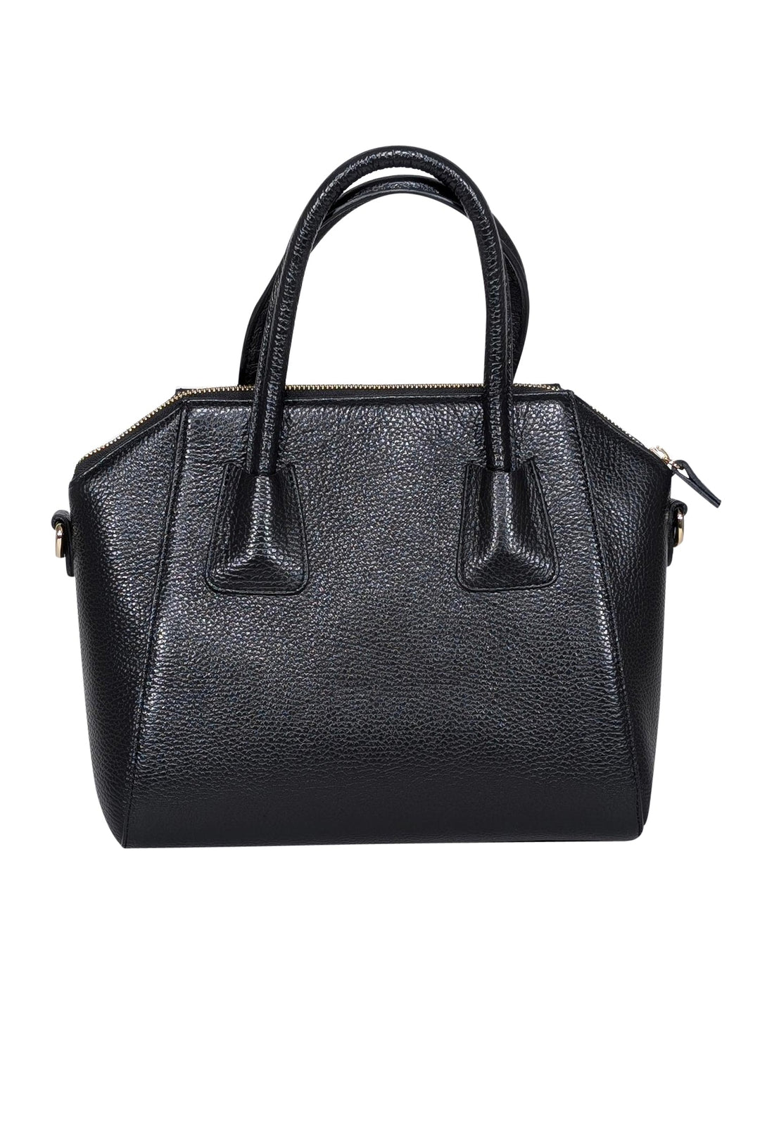 mario VALENTINO 黒 ハンドバッグ Valentino by Mario Valentino - Black Pebbled Leather Large Satchel