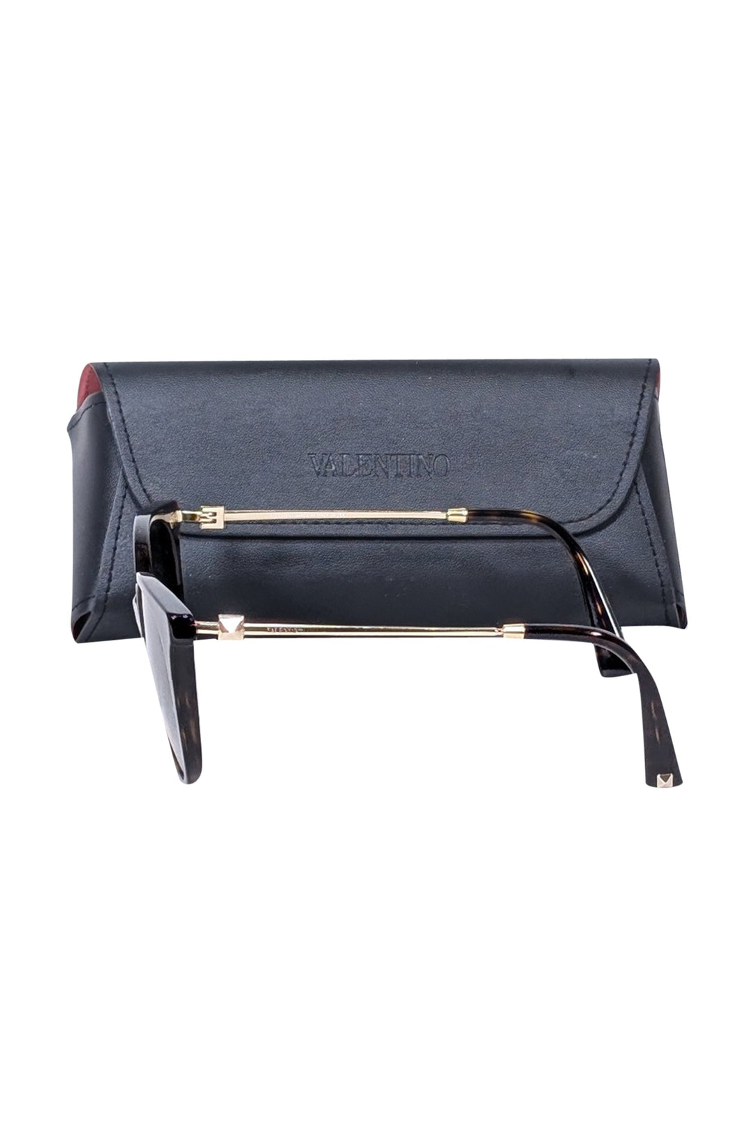 Valentino - Brown Tortoise Round Sunglasses | Current Boutique display picture 1