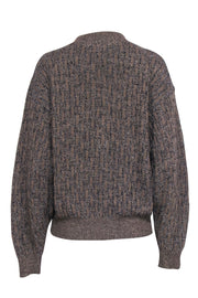 Current Boutique-Valentino - Brown Wool Basket Weave Sweater Sz M
