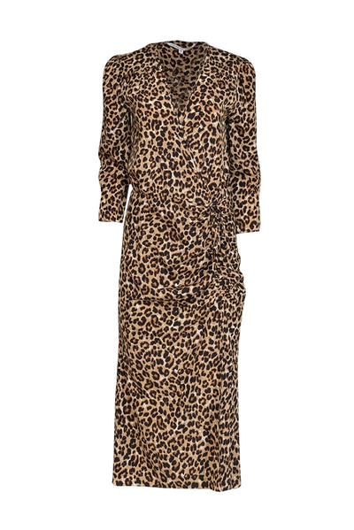 Current Boutique-Veronica Beard - Tan & Black Leopard Print " Arielle" Dress Sz 8