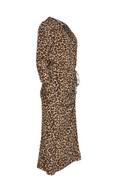 Current Boutique-Veronica Beard - Tan & Black Leopard Print " Arielle" Dress Sz 8