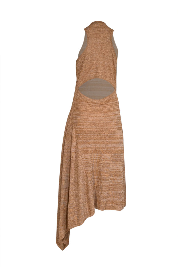 Veronica Beard - Gold Multicolor Knit Dress w/ Asymmetrical Hem Sz M Veronica Beard - Gold Multicolor Knit Dress w/ Asymmetrical Hem Sz M