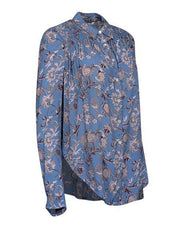 Current Boutique-Veronica Beard - Blue Multicolor Floral Print Smocked Blouse Sz 4