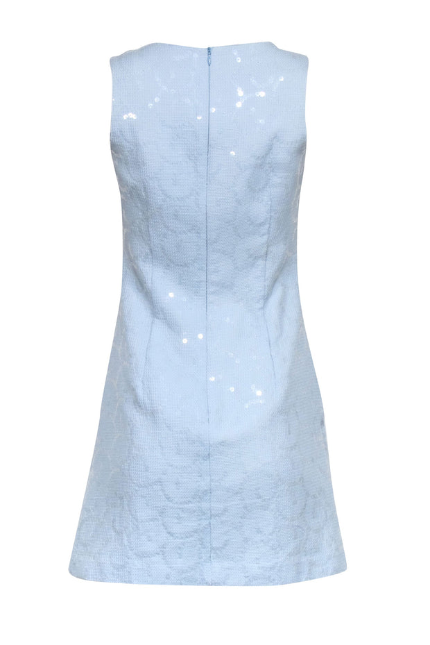 Gianni Versace - Blue Sequin Sleeveless Dress Sz 6 Gianni Versace - Blue Sequin Sleeveless Dress Sz 6