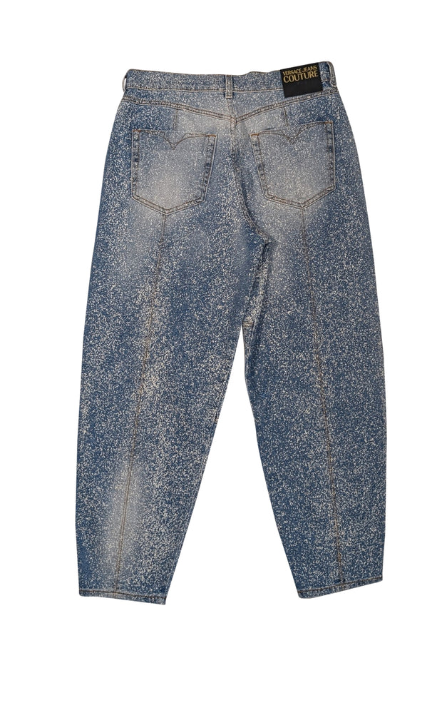 Versace Jeans Couture - Blue Acid Speckle Wash Jeans Sz 4 - Current Boutique