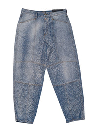 Versace Jeans Couture - Blue Acid Speckle Wash Jeans Sz 4 - Current Boutique