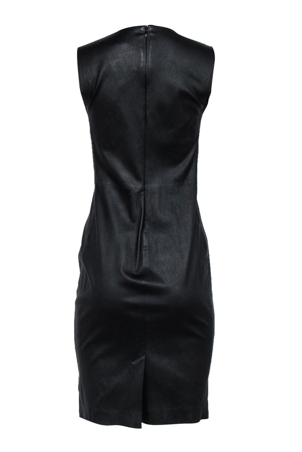 vince black leather dress VINCE- Leather Dress Black