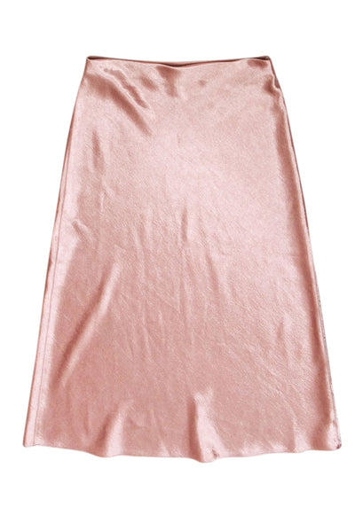 Current Boutique-Vince - Peach Satin Midi Slip Skirt Sz M