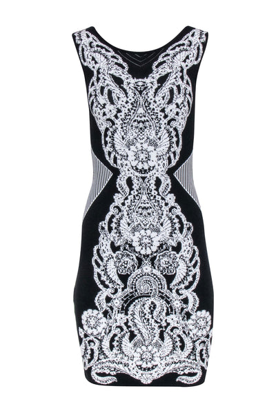 Yoana Baraschi - Black and White Fitted Graphic Print Dress Sz XS Yoana Baraschi - Black and White Fitted Graphic Print Dress Sz XS