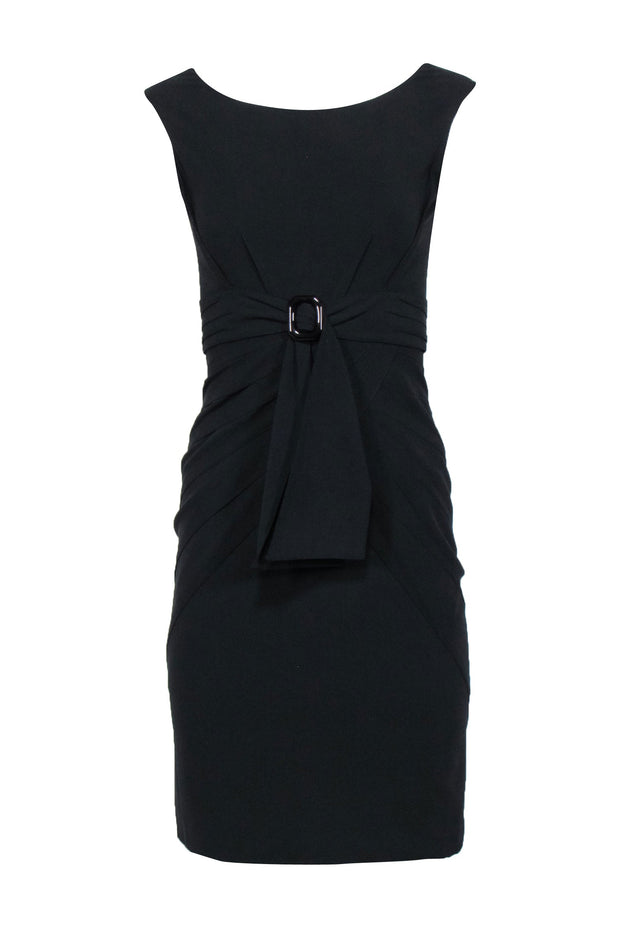 Zac Posen - Black Sleeveless Empire Waist Dress w/ Belt Detail Sz 4 Zac Posen - Black Sleeveless Empire Waist Dress w/ Belt Detail Sz 4