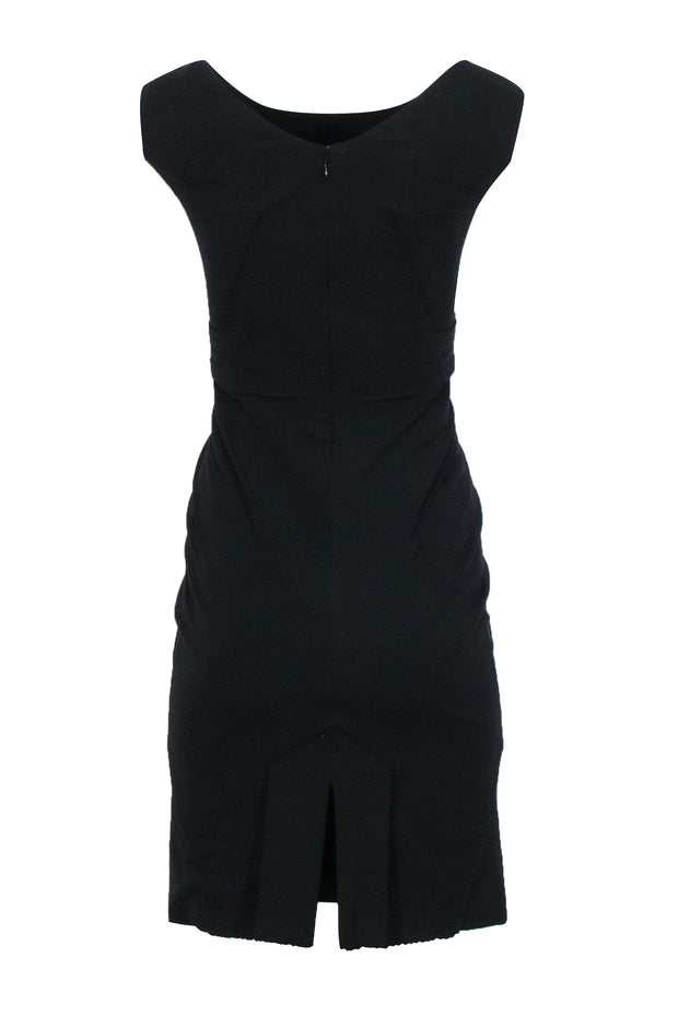 Zac Posen - Black Sleeveless Empire Waist Dress w/ Belt Detail Sz 4 Zac Posen - Black Sleeveless Empire Waist Dress w/ Belt Detail Sz 4