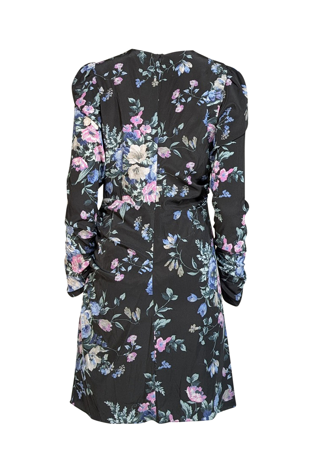 blue dress for baby girl Zimmermann // Purple & Pink Linen Floral Ruffled Dress – VSP Consignment main image 1