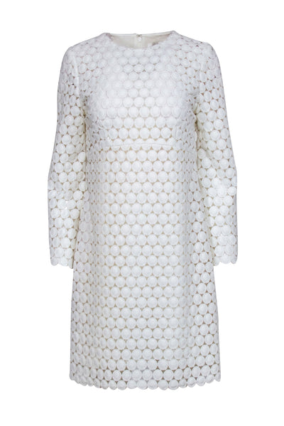Zimmermann - Cream Circle Lace Shift Dress w/ Bell Sleeves Sz 1 Zimmermann - Cream Circle Lace Shift Dress w/ Bell Sleeves Sz 1