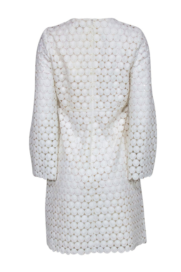 Zimmermann - Cream Circle Lace Shift Dress w/ Bell Sleeves Sz 1 Zimmermann - Cream Circle Lace Shift Dress w/ Bell Sleeves Sz 1