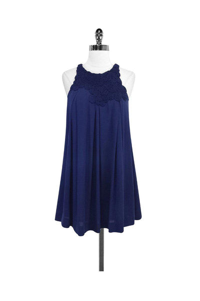 Current Boutique-3.1 Phillip Lim - Navy Silk Sleeveless Rosette Dress Sz 0