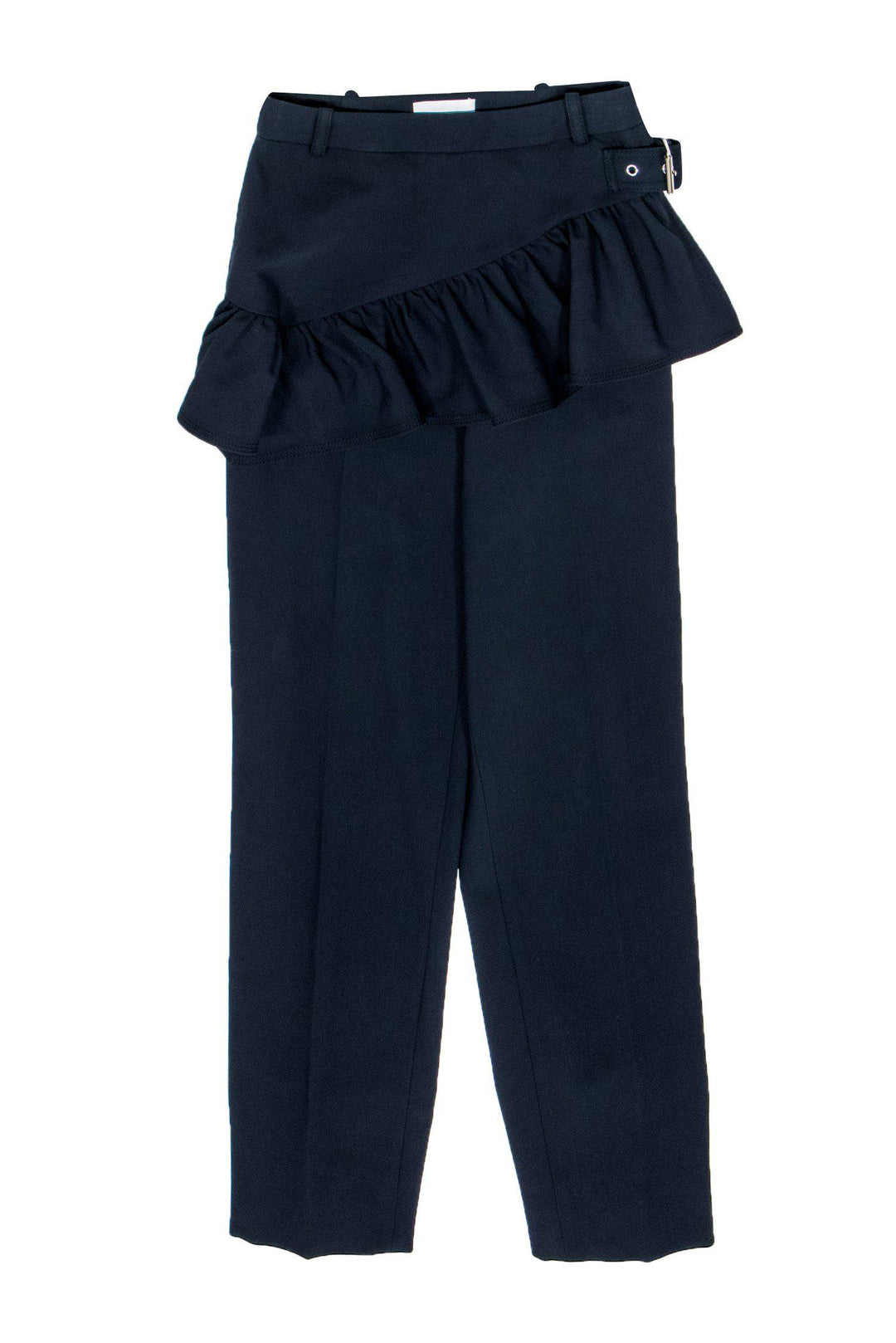3.1 phillip lim RUFFLE SPORT PANTS サルエル 3.1 Phillip Lim - Navy Blue Dress Pants w/ Ruffle Skirt Flap
