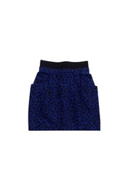 Current Boutique-3.1 Phillip Lim - Cobalt Blue & Black Cheetah Print Skirt Sz 4