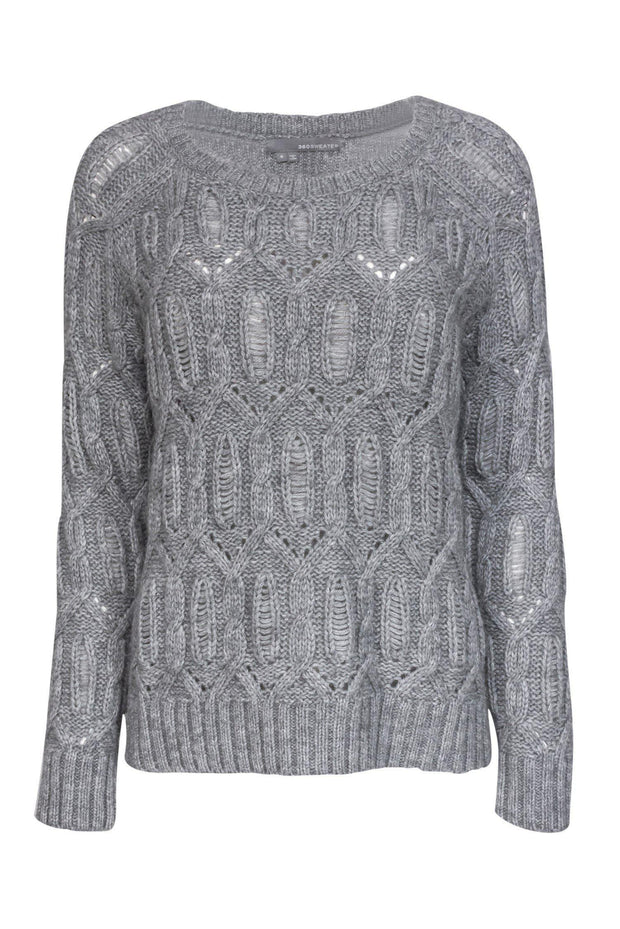 Current Boutique-360 Cashmere - Grey Merino Wool & Alpaca Sweater Sz S