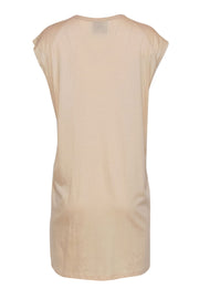 Current Boutique-3.1 Phillip Lim - Beige Cotton Blend Shift Dress w/ Woven Front Design Sz M