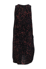 Current Boutique-3.1 Phillip Lim - Black & Orange Sleeveless Silk Shift Dress w/ Keyhole Cutout Sz 4