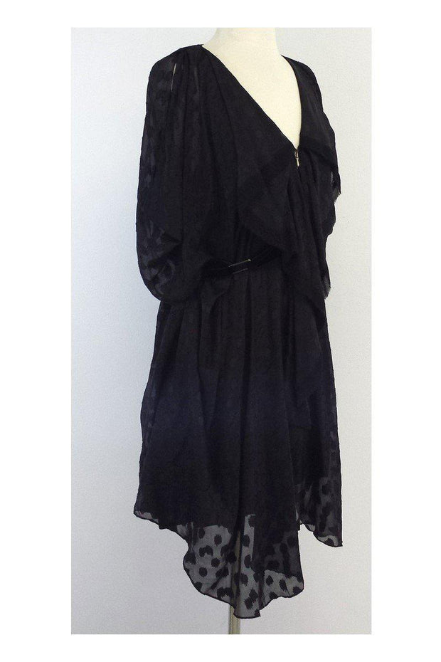 Current Boutique-3.1 Phillip Lim - Black Print Silk Dress Sz 8