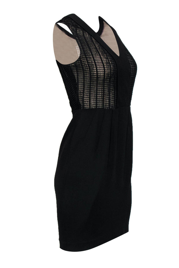 Current Boutique-3.1 Phillip Lim - Black Sheath Dress w/ Mesh Detailing Sz 0
