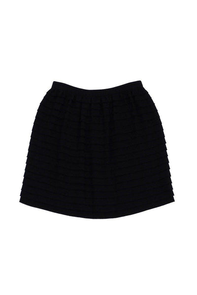 Current Boutique-3.1 Phillip Lim - Black Tiered Wool Skirt Sz 4